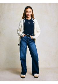 Big-Star - Jeansy dziewczęce z szeroką nogawką granatowe Natalie 514. Kolor: niebieski. Materiał: jeans. Sezon: lato. Styl: młodzieżowy, elegancki #4