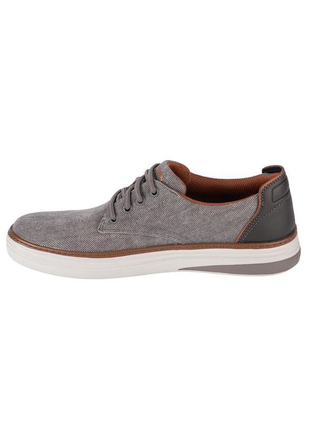 skechers - Buty sportowe Sneakersy męskie, Skechers Hyland - Ratner. Kolor: szary. Materiał: tkanina, materiał