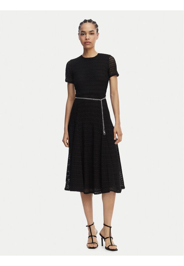 MICHAEL Michael Kors Sukienka codzienna MS683DUKS1 Czarny Regular Fit. Okazja: na co dzień. Kolor: czarny. Materiał: syntetyk. Typ sukienki: proste. Styl: casual