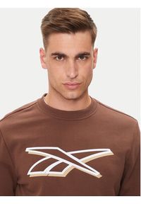 Reebok Bluza Vector Logo 100202412 Brązowy Regular Fit. Kolor: brązowy. Materiał: bawełna