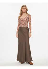 Guess Spódnica maxi Annachiara W4GD12 WD8G2 Brązowy Regular Fit. Kolor: brązowy. Materiał: syntetyk