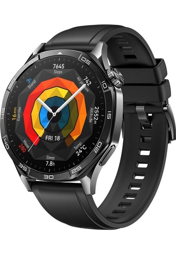 HUAWEI - Smartwatch Huawei Watch GT5 Active 46mm Czarny (Vili-B19F). Rodzaj zegarka: smartwatch. Kolor: czarny