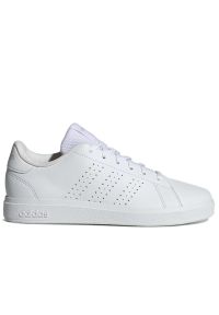 Adidas - Buty młodzieżowe adidas Advantage Base 2.0 IE8688 - białe. Zapięcie: rzepy. Kolor: biały. Materiał: materiał, skóra, syntetyk. Szerokość cholewki: normalna. Wzór: paski. Model: Adidas Advantage