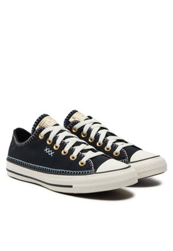 Converse Trampki Chuck Taylor All Star Crafted Stitching Ox A07546C Czarny. Kolor: czarny. Materiał: materiał
