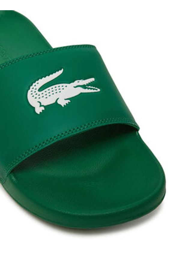 Lacoste Klapki Serve Sliders 7-49CMA0041 Zielony. Kolor: zielony. Materiał: skóra