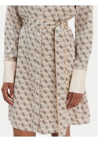 Guess Sukienka koszulowa W6RK90 WF1T2 Beżowy Regular Fit. Kolor: beżowy. Materiał: syntetyk. Typ sukienki: koszulowe #3