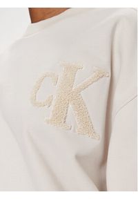 Calvin Klein Jeans Bluza Chenille J20J221729 Écru Regular Fit. Materiał: syntetyk #3