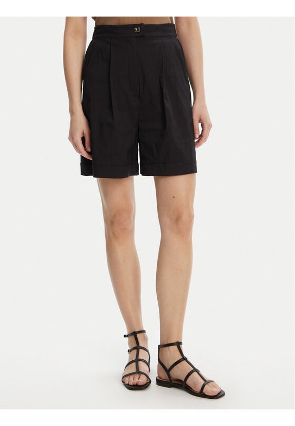 Max Mara Beachwear Bermudy Sultano 2516141019 Czarny Relaxed Fit. Kolor: czarny. Materiał: bawełna