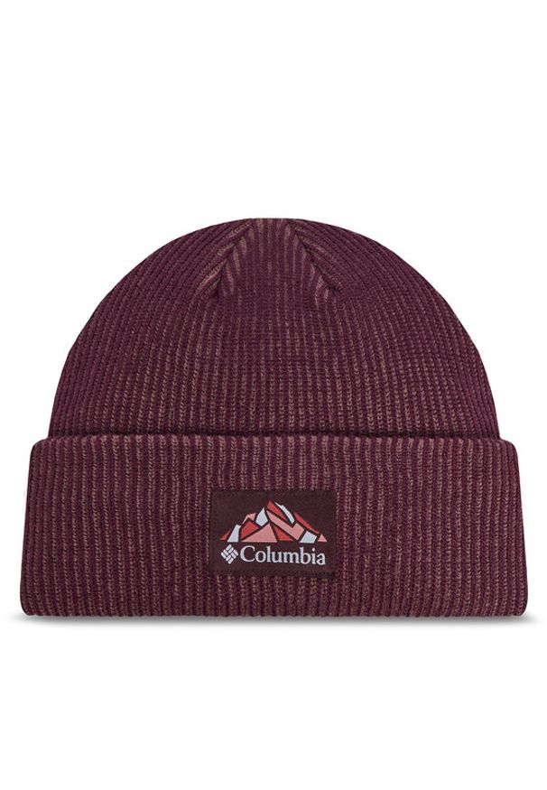 columbia - Columbia Czapka Provisions Cuffed Beanie 2092601 Bordowy. Kolor: czerwony. Materiał: materiał