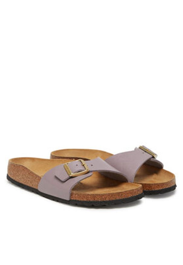Birkenstock Klapki Madrid 1029458 Fioletowy. Kolor: fioletowy. Materiał: skóra
