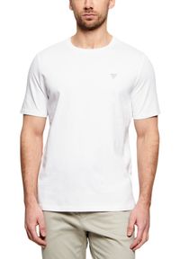 Guess - GUESS Biały bawełniany t-shirt męski Patch, Rozmiar L. Okazja: na co dzień. Kolor: biały. Materiał: bawełna. Styl: casual, klasyczny #2