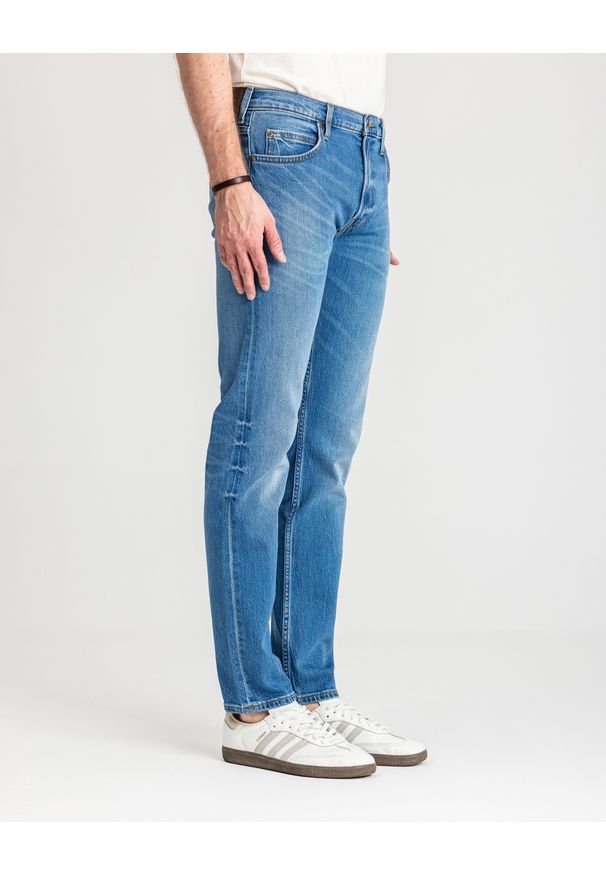 Lee - LEE MĘSKIE SPODNIE RIDER INDIGO VINTAGE 112346321 L701015994. Okazja: na co dzień. Styl: vintage