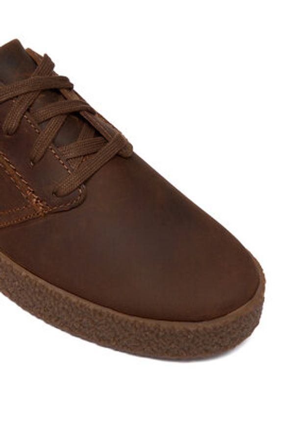 Clarks Sneakersy StreethillLace 26183418 Brązowy. Kolor: brązowy. Materiał: nubuk, skóra