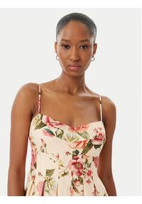 Guess Sukienka koktajlowa W6GKAF W2558 Różowy Regular Fit. Kolor: różowy. Materiał: len. Styl: wizytowy #3