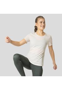 Koszulka tech. damska Odlo T-shirt crew neck ACTIVE 365 LINENCO. Kolor: żółty. Sport: bieganie
