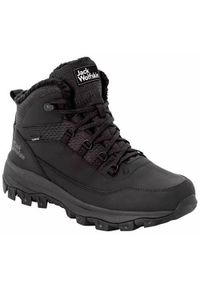 Buty trekkingowe męskie Jack Wolfskin Everquest Texapore Mid. Wysokość cholewki: za kostkę. Zapięcie: sznurówki. Kolor: czarny. Materiał: skóra. Szerokość cholewki: normalna. Sport: turystyka piesza #1