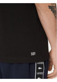 Lacoste T-Shirt TH2042 Czarny Regular Fit. Kolor: czarny. Materiał: syntetyk, bawełna #5