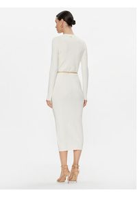 MICHAEL Michael Kors Sukienka dzianinowa MF381UB33D Écru Slim Fit. Materiał: wiskoza, dzianina #5