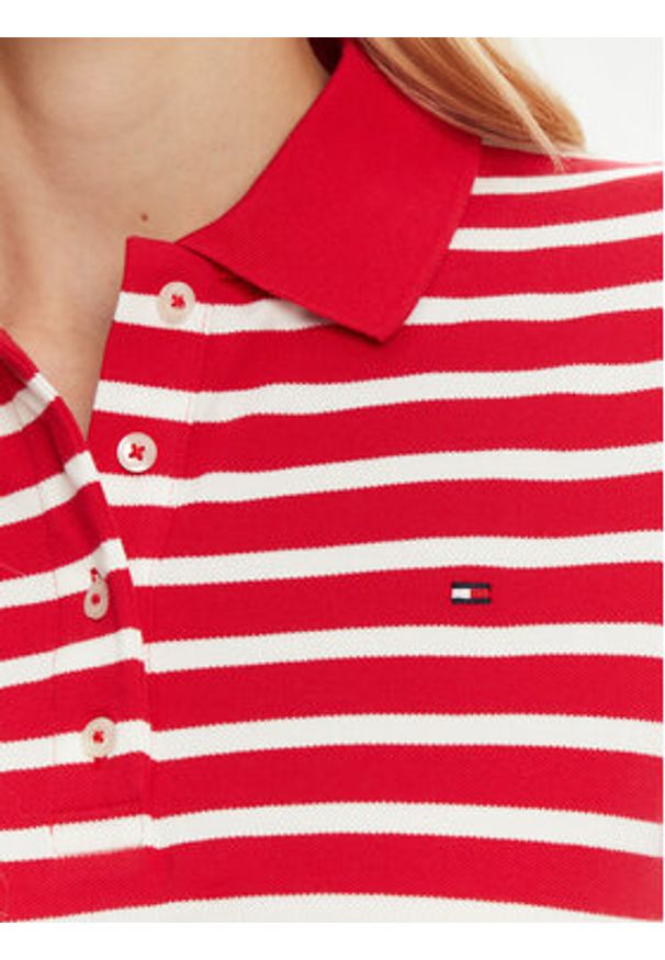 TOMMY HILFIGER - Tommy Hilfiger Polo 1985 WW0WW43224 Czerwony Regular Fit. Typ kołnierza: polo. Kolor: czerwony. Materiał: bawełna