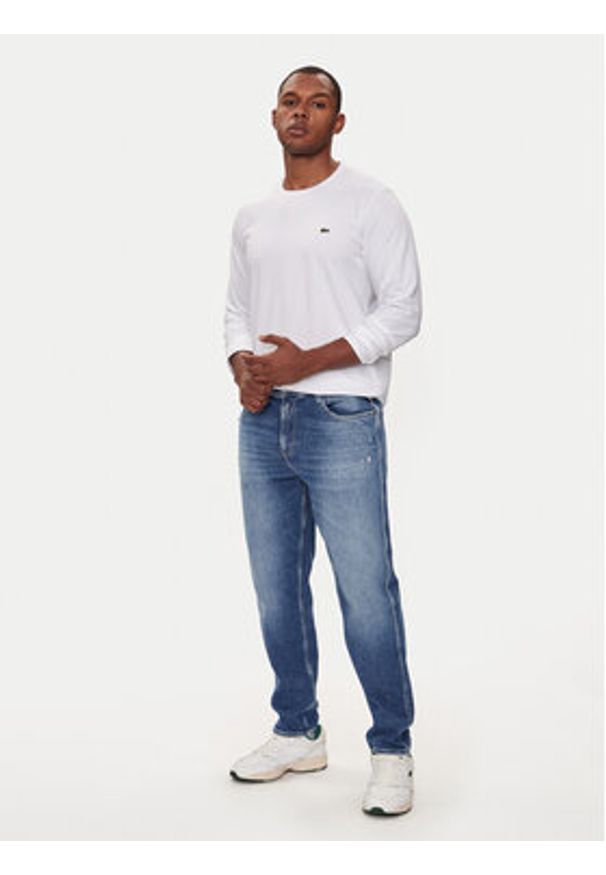 Lacoste Longsleeve TH0990 Biały Regular Fit. Kolor: biały. Materiał: bawełna. Długość rękawa: długi rękaw