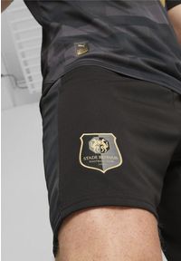 Puma - Szorty piłkarskie Stade Rennais F.C. PUMA Black Matte Gold Beige. Kolor: żółty, wielokolorowy, beżowy, czarny. Sport: piłka nożna