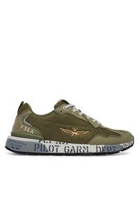Sneakersy Aeronautica Militare. Kolor: zielony #1