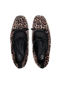DKNY Baleriny K1577448 Brązowy. Kolor: brązowy. Materiał: materiał
