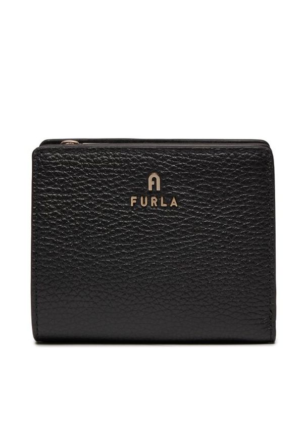 Furla Mały Portfel Damski Camelia S Compact Wallet WP00307-HSF000-O6000-1007 Czarny. Kolor: czarny. Materiał: skóra