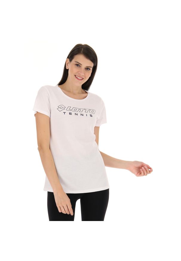 LOTTO - Koszulka damska Lotto Squadra II. Kolor: biały. Sport: tenis