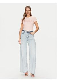 Guess T-Shirt W5GI04 J1314 Różowy Slim Fit. Kolor: różowy. Materiał: bawełna #3