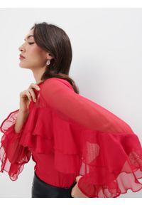 Mohito - Bluzka z falbanami - Różowy. Kolor: różowy #2