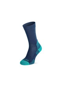 BRIDGEDALE - Skarpety trekkingowe damskie Bridgedale Hike Lt Merino P Boot - denim. Kolor: niebieski. Materiał: denim, wełna. Sport: turystyka piesza