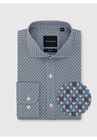 Pako Lorente - PAKO LORENTE - Koszula męska we wzór geometryczny. Materiał: bawełna, elastan. Długość rękawa: długi rękaw. Długość: długie. Wzór: geometria #3