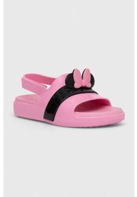 melissa - Melissa sandały dziecięce x Disney kolor różowy. Zapięcie: rzepy. Kolor: różowy. Materiał: guma, kauczuk. Wzór: motyw z bajki #6