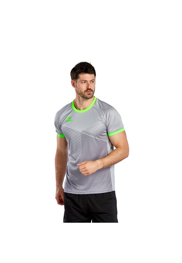 ERIMA - Jersey Erima Mantua. Kolor: szary, wielokolorowy, zielony. Materiał: jersey. Sport: kolarstwo, fitness