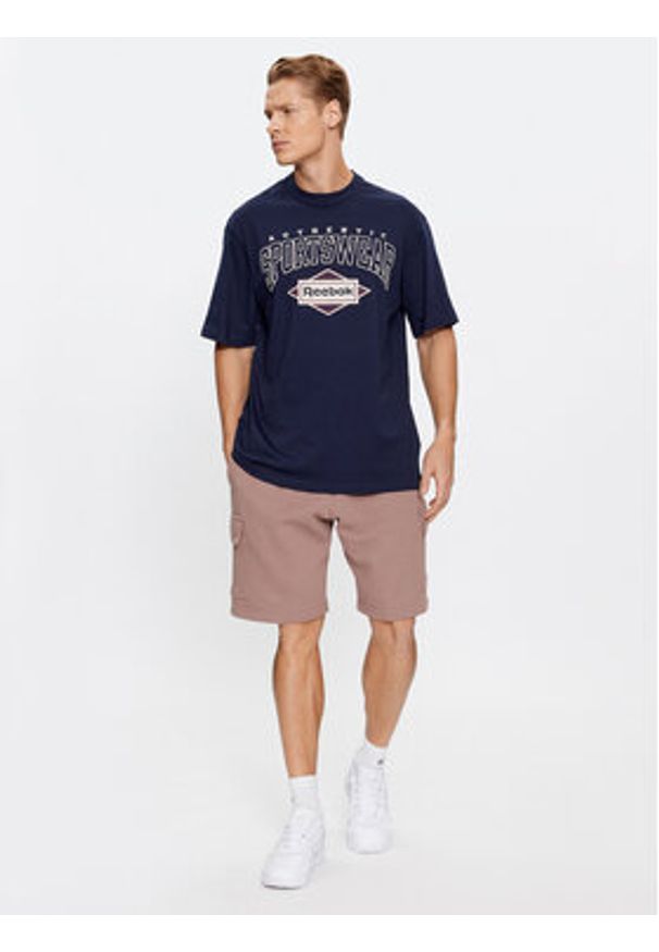 Reebok T-Shirt Sporting Goods IM1505 Granatowy Regular Fit. Kolor: niebieski. Materiał: bawełna