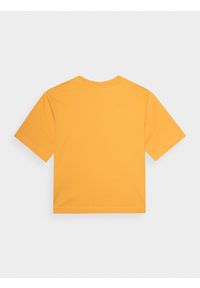 outhorn - T-shirt z nadrukiem damski Outhorn - żółty. Okazja: na co dzień. Kolor: żółty. Materiał: bawełna, dzianina. Wzór: nadruk. Styl: casual #2