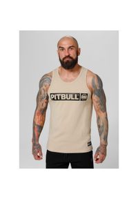 PITBULL - Tank męski Pitbull Top Slim Fit Hilltop. Typ kołnierza: kaptur. Kolor: beżowy, wielokolorowy, czarny #1