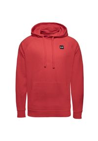 Bluza sportowa męska Under Armour Rival Fleece Hoodie. Typ kołnierza: kaptur. Kolor: czerwony. Materiał: bawełna, materiał