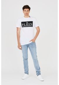 Philipp Plein - PHILIPP PLEIN T-shirt męski biały z dużym logo. Kolor: biały #8