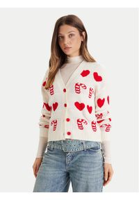 Vero Moda Kardigan Candy 10331353 Beżowy Regular Fit. Kolor: beżowy. Materiał: syntetyk