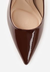 Born2be - Brązowe Szpilki VICES z Lakierowanym Efektem Jestiva. Okazja: na co dzień. Kolor: brązowy. Materiał: lakier. Obcas: na szpilce. Styl: casual, klasyczny, elegancki. Wysokość obcasa: wysoki #5