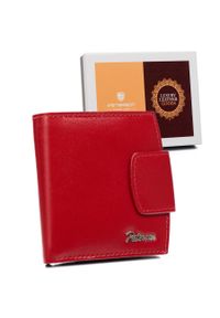 Minimalistyczny portfel damski z systemem RFID Protect — Peterson. Materiał: skóra. Wzór: gładki