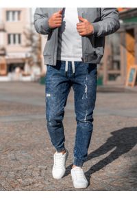 Ombre Clothing - Spodnie męskie jeansowe - niebieskie V3 P1081 - L. Kolor: niebieski. Materiał: jeans. Styl: sportowy #5