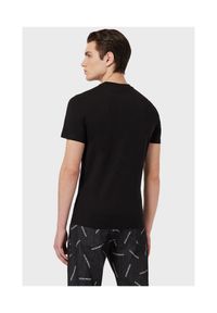 Emporio Armani - EMPORIO ARMANI T-shirt męski, czarny wyszywane logo, Rozmiar L. Kolor: czarny. Materiał: prążkowany, bawełna. Długość rękawa: krótki rękaw. Długość: krótkie #3