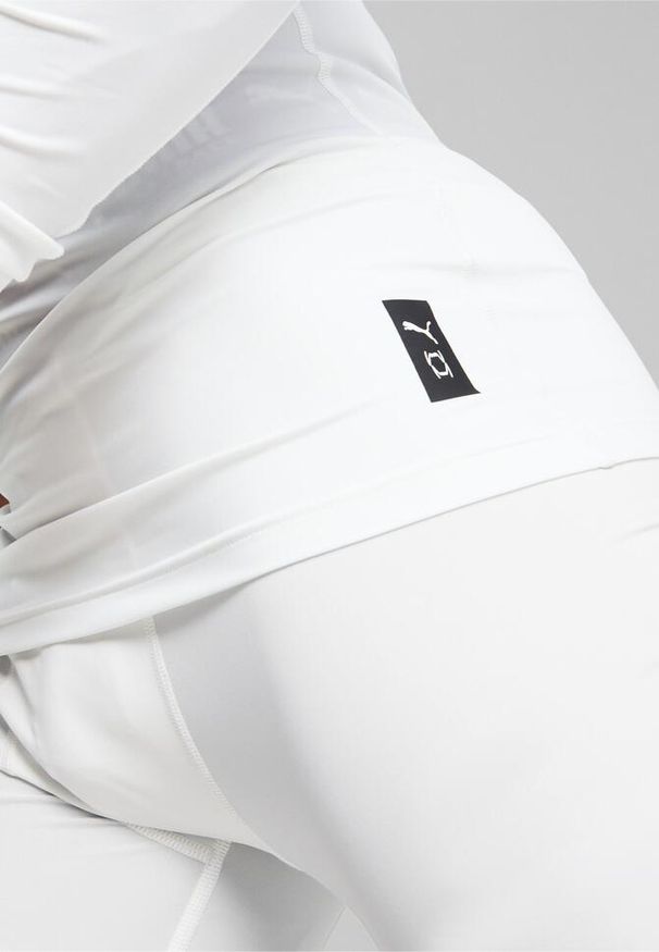 Puma - Męska koszulka z długim rękawem do koszykówki Hoops Team PUMA White. Kolor: biały. Długość rękawa: długi rękaw. Długość: długie. Sport: koszykówka