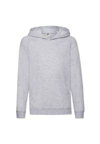 FRUIT OF THE LOOM - Lekka Bluza Z Kapturem Dla Dzieci. Typ kołnierza: kaptur. Kolor: szary