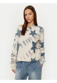 One Teaspoon Bluza Denim Star 26795C Beżowy Relaxed Fit. Kolor: beżowy. Materiał: bawełna #1