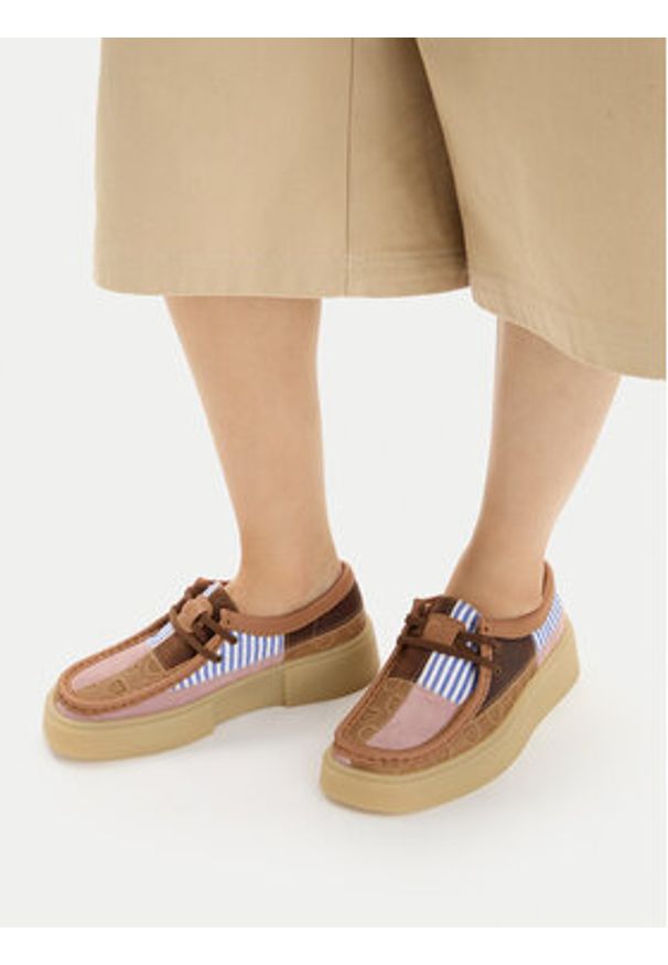 Clarks Półbuty Torview W 26186493 Kolorowy. Materiał: materiał. Wzór: kolorowy