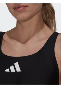 Adidas - adidas Strój kąpielowy 3 Bar Logo Swimsuit HS1747 Czarny. Kolor: czarny. Materiał: syntetyk